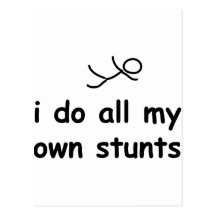 I Do All My Own Stunts Post Card