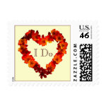 I Do Autumn Heart Wedding Postage Stamp stamp