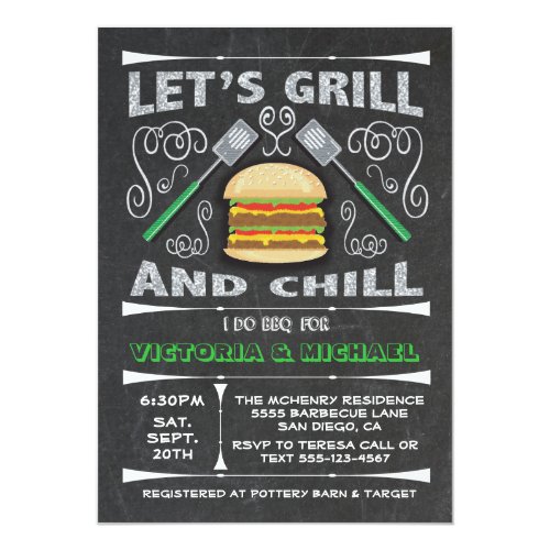 I Do Barbecue Engagement Party Invitations