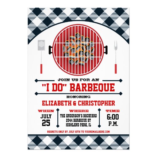 "I Do" Barbecue Grill Invitation