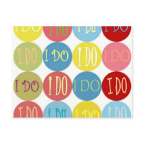 I DO COLORED DOTS postcards