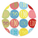 I DO COLORED DOTS stickers