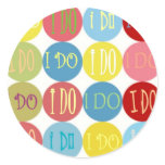 I DO COLORED DOTS stickers