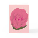 I do, Custom Wedding Invitations Cards, Pink Rose card