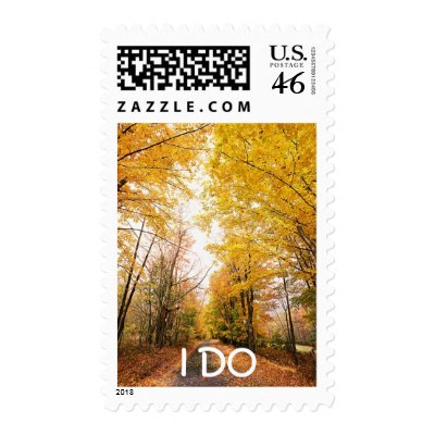 I DO Fall Theme Wedding Autumn Wedding Invitations Stamp