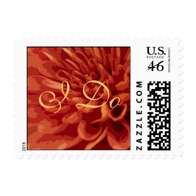 I Do Fall Wedding Postage Stamp