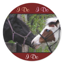 'I Do' Horse Love Envelope Seals stickers by WesternWeddings 'I Do' Horse Love Envelope Seals stickers