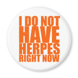 I Do Not Have Herpes Right Now Refrigerator Magnets