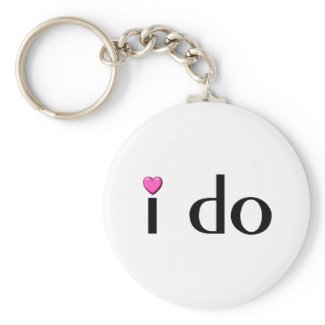 I Do (Pink Hrt) Keychain