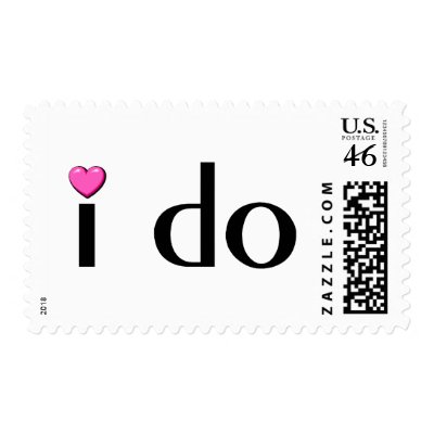 I Do (Pink Hrt) Postage Stamps