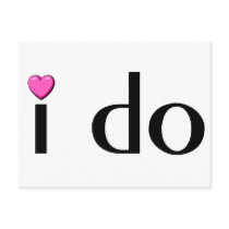 I Do (Pink Hrt) Post Cards