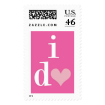 I Do Pink Postage Stamp