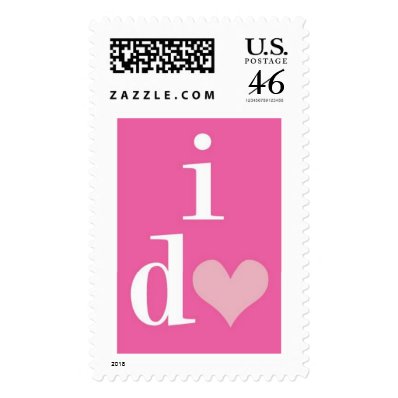 I Do Pink Postage Stamp