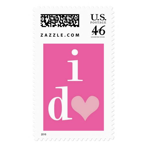 I Do Pink Postage Stamp