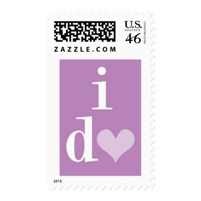 I Do Purple Stamps by weddingchannel