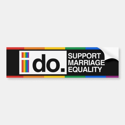 I Do Support Marriage Equality Png Bumper Sticker Zazzle 6443