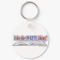 I do the WRITE thing! keychains by Writersfort I do the WRITE thing! keychains