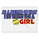 I Do Throw Like A Girl Card