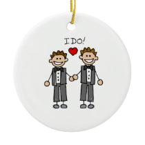 I Do Two grooms Ornament