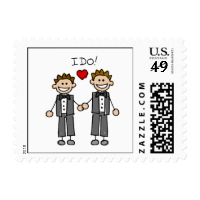 I Do Two grooms Stamps
