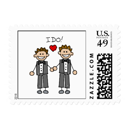 I Do Two grooms Stamps