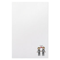 I Do Two grooms Stationery Design