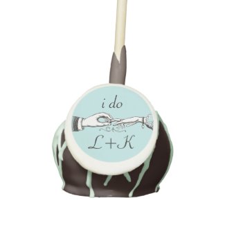 I Do Vintage Wedding Ring Aqua Cake Pop Cake Pops