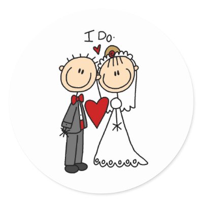 I Do Wedding Ceremony Sticker