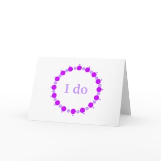 I do, wedding invitations, lavender circle ring card