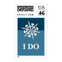 I Do Winter Wedding Postage Stamp