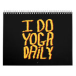 I Do Yoga Daily. Yellow and Black. Calendar