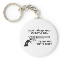 I Don’t Worry About My Daughter Keychain