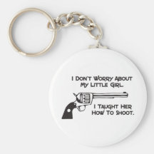 I Don’t Worry About My Daughter Keychain