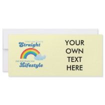 I DON'T CARE IF YOU'RE STRAIGHT rack cards