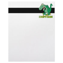 i dont care t-rex temper tantrum custom letterhead