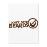 I dont date beards postcard