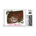 I don't DO merry. Cat Postage!! stamp