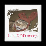 I don't DO merry.  Cat with Antlers Magnet!!