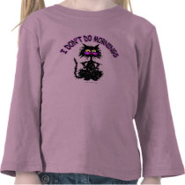 "I Don't Do Mornings" Cat Gifts t-shirts