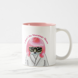 I Don't Do Mornings, Funny Grumpy Cat Coffee Mugs