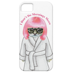 I Don't Do Mornings, Funny Grumpy Cat Picture iPhone 5 Cover