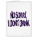 I Don't Drink cards by goldnsun I Don't Drink cards