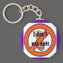 I don't eat nuts keychains