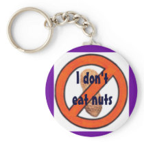 I don't eat nuts key chains