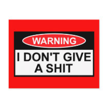 I don't give a shit postcards