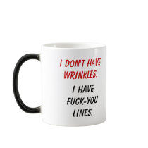 I don't have wrinkles. I have fuck-you lines. mugs
