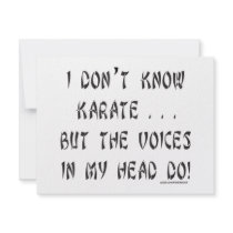 I DON'T KNOW KARATE T-SHIRTS AND GIFTS invitations