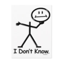 I Don't Know postcards by BusyBodies I Don't Know postcards