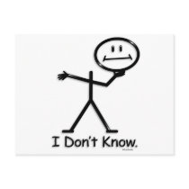 I Don't Know postcards by BusyBodies I Don't Know postcards