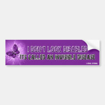 I don't look disabled bumper stickers